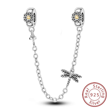 Glowing Firefly Butterfly Charm Bead 925 Sterling Silver Pendant for Bracelets KTC1241