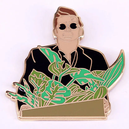 Good Omens Crowley Enamel Lapel Pin Fashion Jewelry Gift