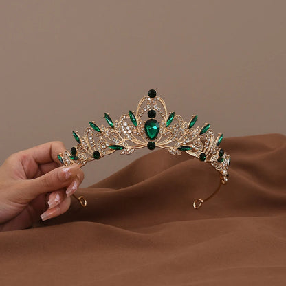 Exquisite Baroque Crystal Bridal Tiara and Crown for Women with Rhinestone Prom Diadem