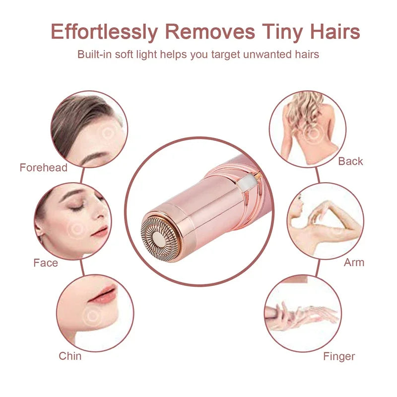 2024 New Epilator Face Hair Removal USB Electric Eyebrow Trimmer