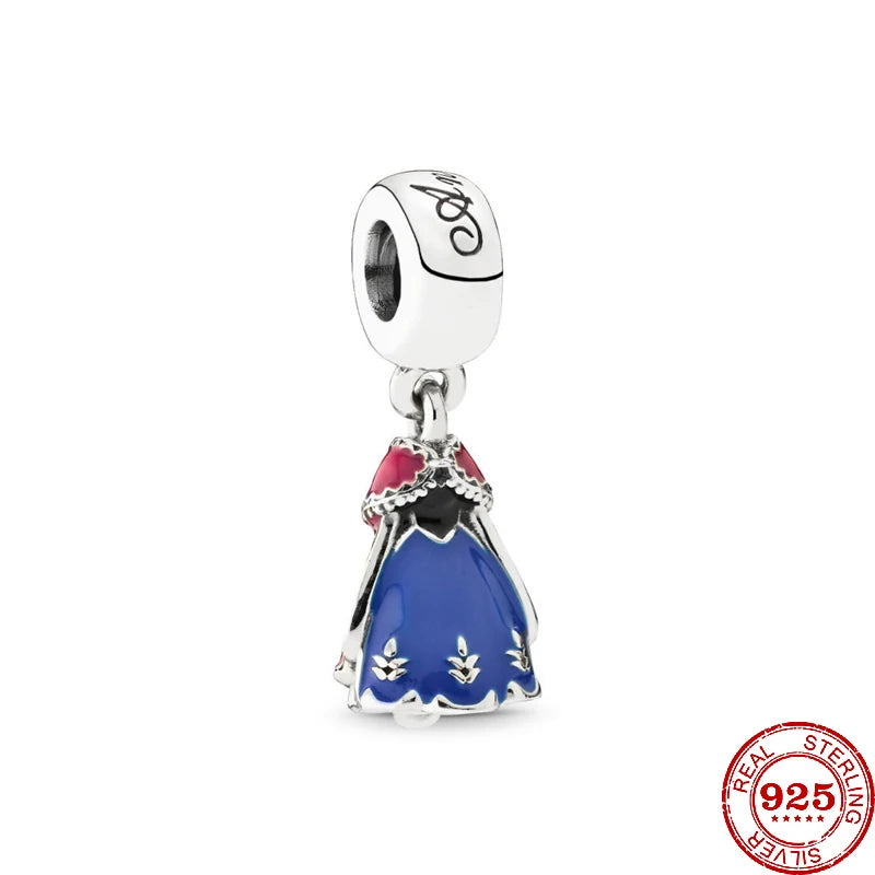 Mermaid Princess 925 Silver Dangle Charm Top Rated DIY Jewelry for Bracelets and Necklaces F111