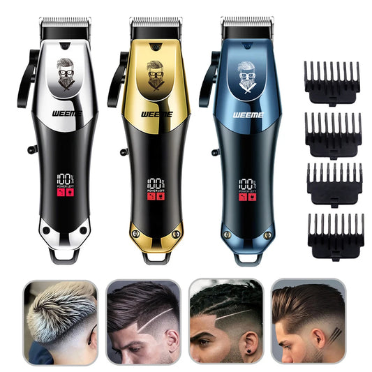 Cordless Vintage Hair Clipper with Stainless Steel Blades and USB Fast Charging