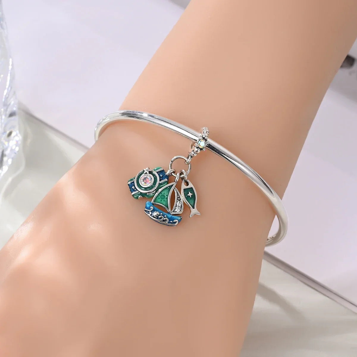 925 Sterling Silver Colorful Airplane Boat Camera Juice Charms Beads for DIY Necklace and Bracelet Jewelry Gifts