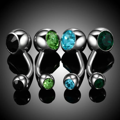 Gothic Crystal Stainless Steel Belly Button Ring for Women