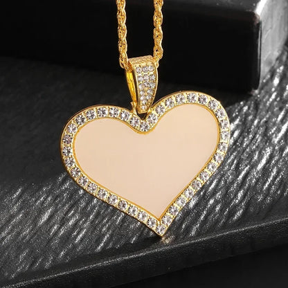 Cubic Zirconia Hip Hop XO Pendant Necklace for Men and Women