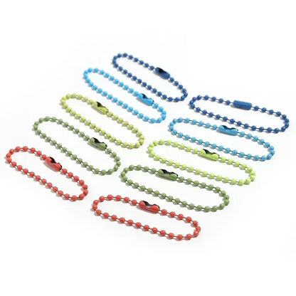 100Pcs Lot 10Cm Iron Colorful Ball Bead Chain for DIY Jewelry Making