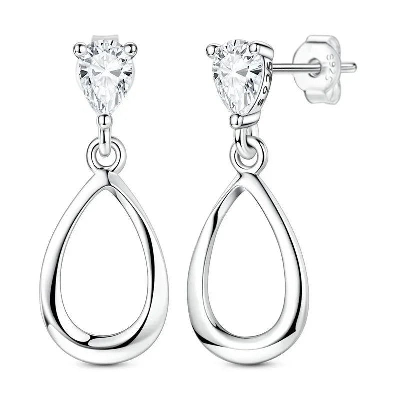 925 Sterling Silver Gold Hoop Earrings Halloween Pumpkin Skull Christmas Tree Zircon Studs for Women DIY Jewelry