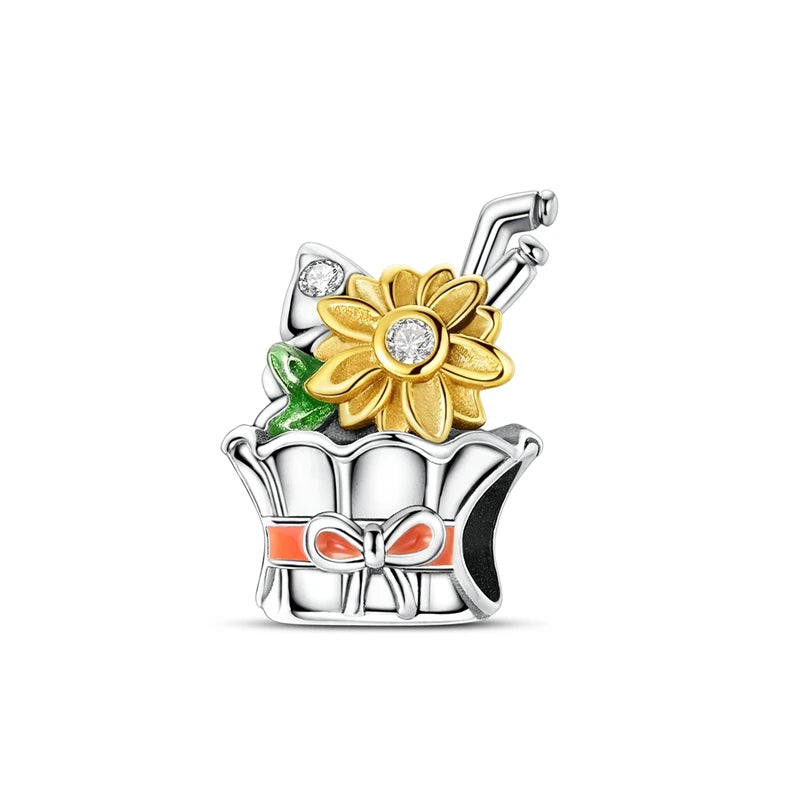 925 Sterling Silver Butterfly Clip Dangle Charms For Women