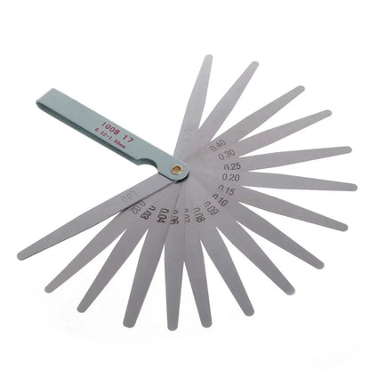 Precision Metric Feeler Gauge Set for Engine Valve Adjustment 17 Blades 0.02-1.00mm