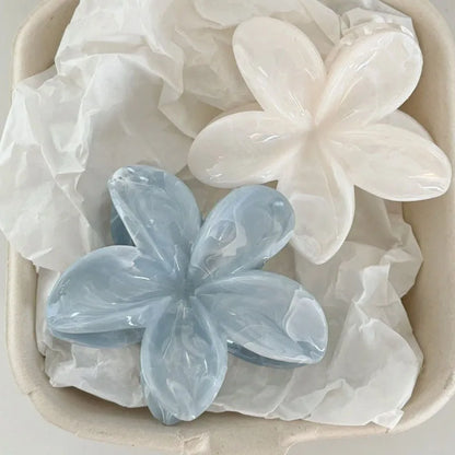 Korean Hawaiian Floral Hair Claw Clips for Women - Trendy Beach Hair Accessories