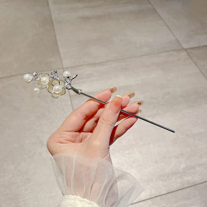 Elegant Chinese Tassel Hair Stick Floral Design Hairpin for Women
