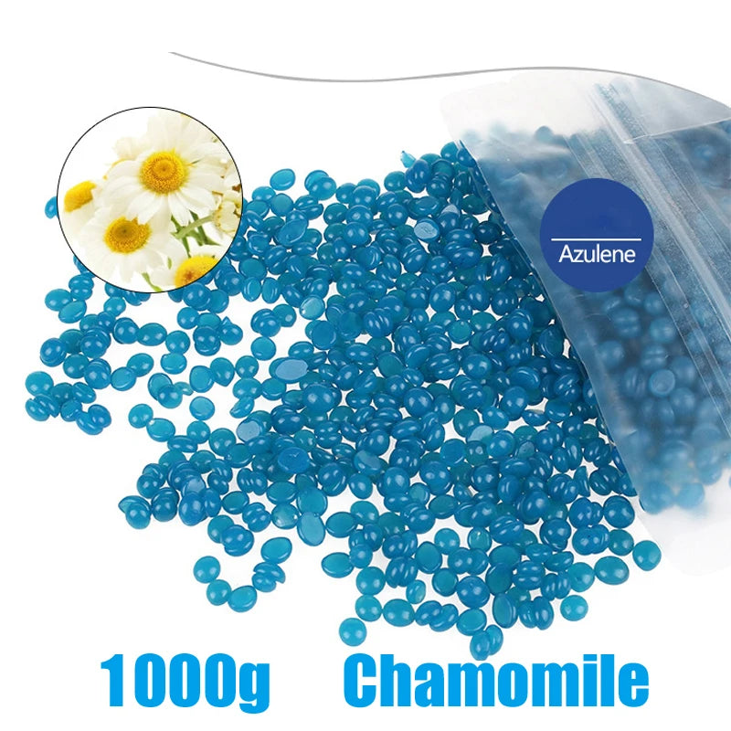 Painless Hard Wax Beans for Bikini and Body Hair Removal with Heating Wax Machine - Fast and Gentle Depilatory Solution