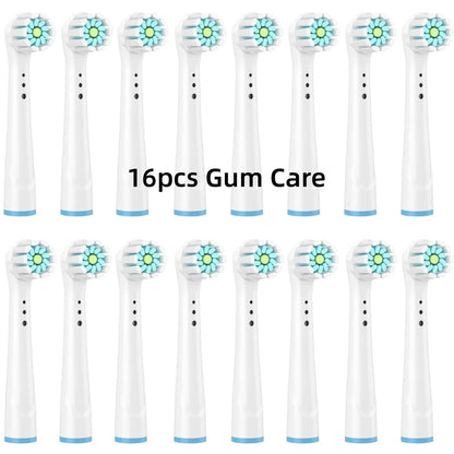 16/20PCS Brush Head Nozzles for Oral B Electric Toothbrush 16 Gum Care