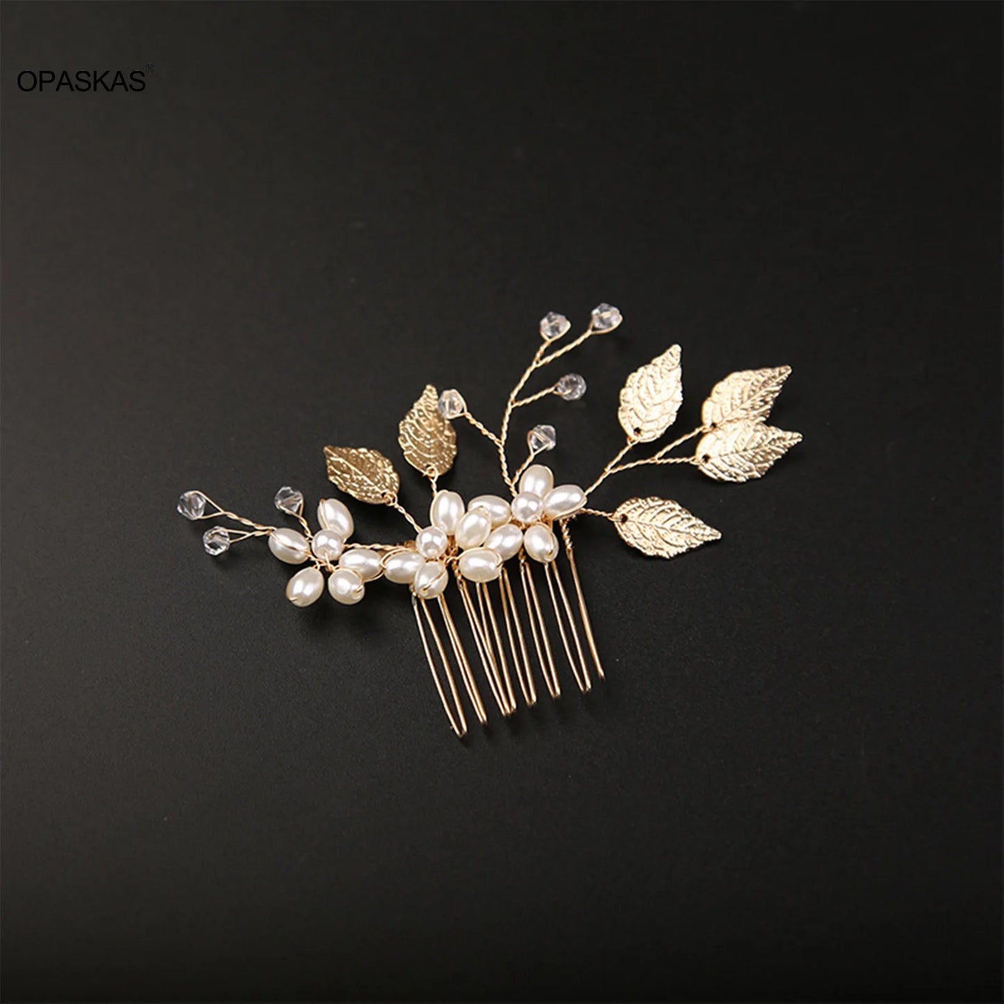 Elegant Pearl Flower Wedding Hairpin Comb Set for Brides
