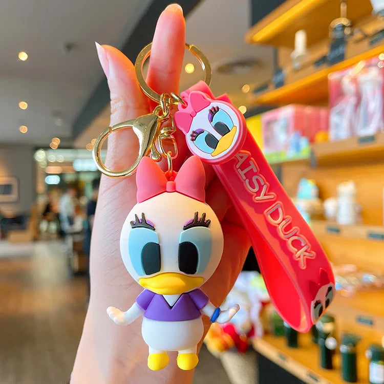 Kawaii Anime Disney Keychain Set Featuring Mickey Mouse, Minnie, Lilo & Stitch