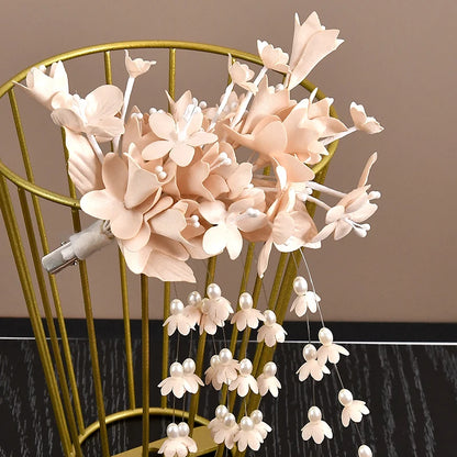 Flower Pearl Tassel Hair Barrettes Bridal Wedding Tiara Romantic Hair Accessories