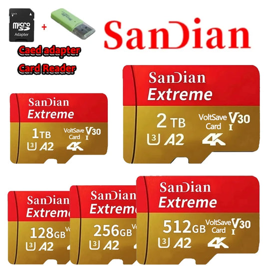 High Speed 1TB Micro SD Card 512GB 256GB 128GB For Laptop