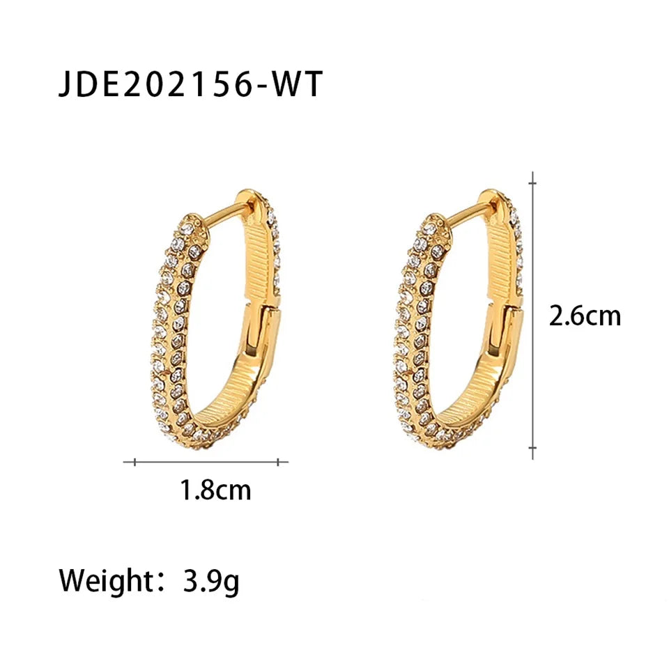 Youthway Stainless Steel Geometric Hoop Earrings Waterproof Fashion Jewelry for Women 2022