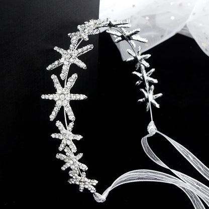 Wedding Crown Hair Jewelry - Double Layer Crystal Star Headpiece with Rhinestones Style 6