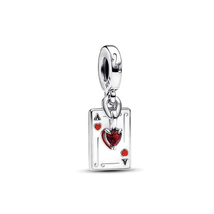 Exquisite 925 Silver Heart-Shaped Pendant with Bow and Moon Beads for DIY European Bracelets