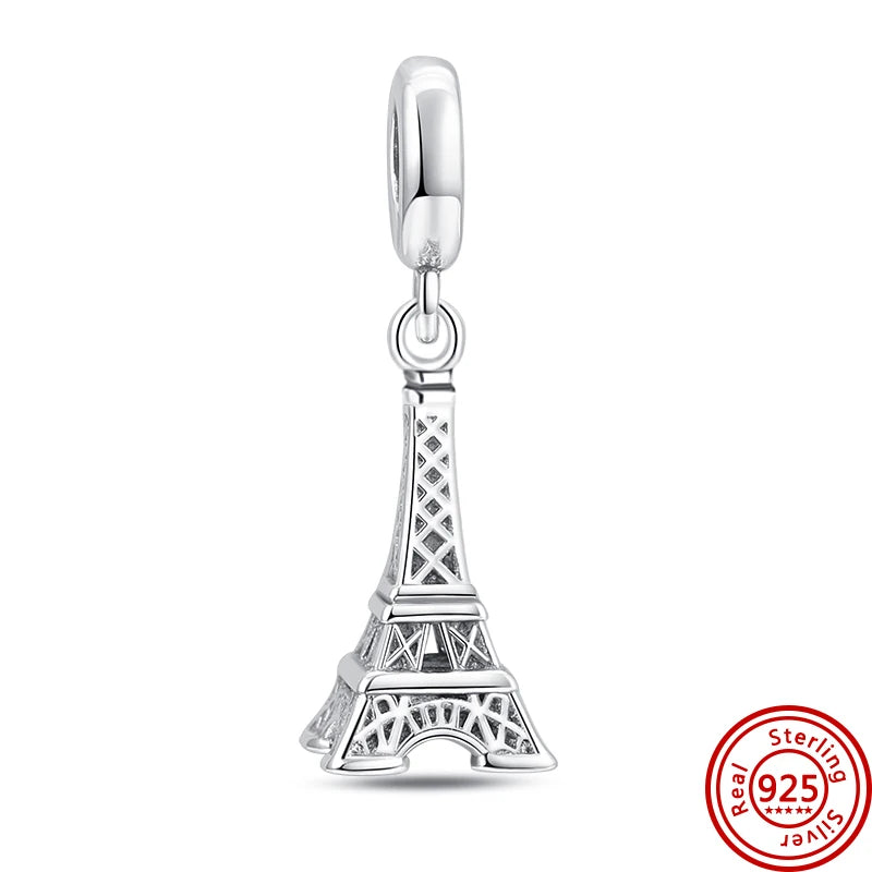 925 Silver Hot Air Balloon Castle Tower Mushroom Charms