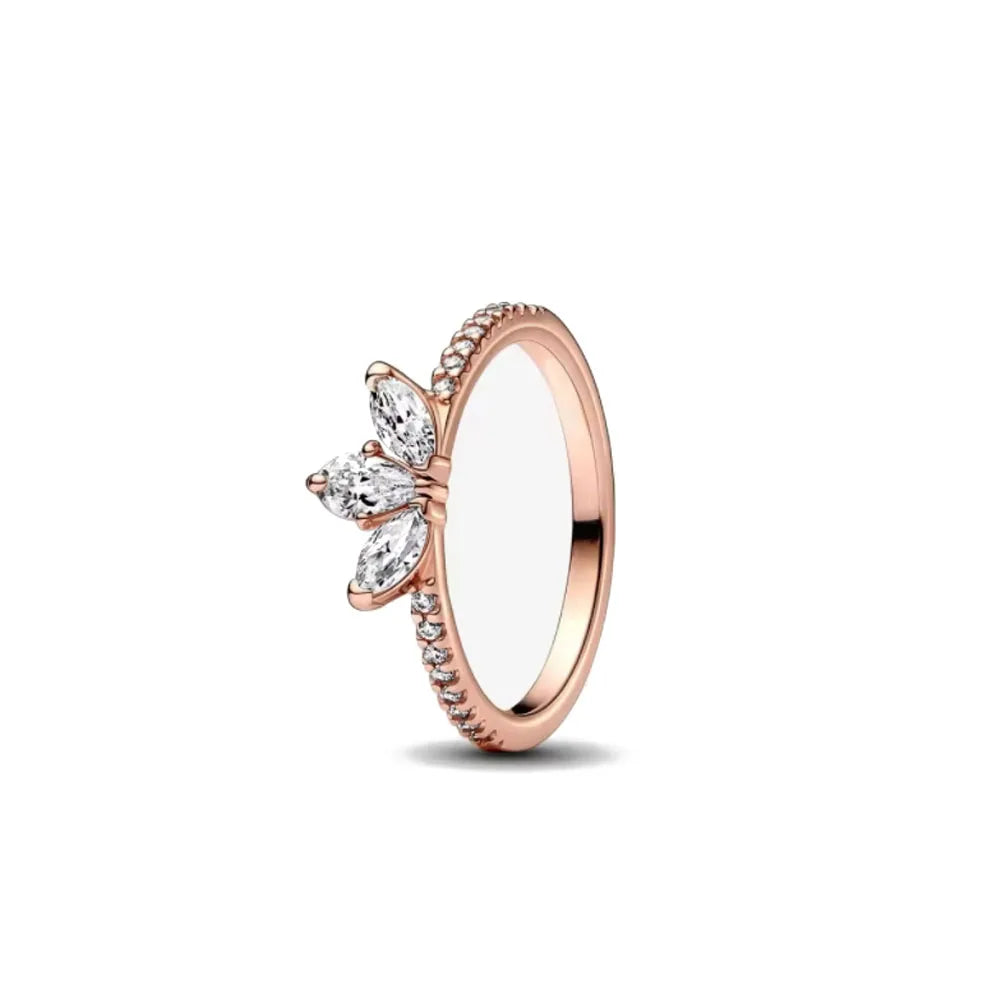 Elegant 925 Silver Bow Heart-Shaped Ring with Zircon for Women Perfect for Weddings and Special Occasions