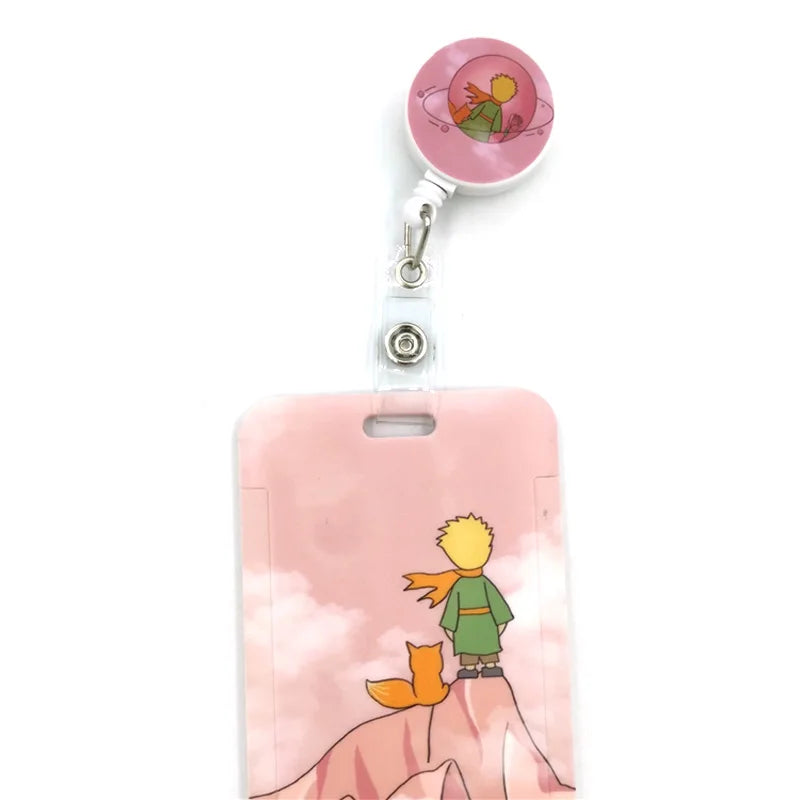 Little Prince Pink Lanyard Card Holder with Removable Buckle for Students