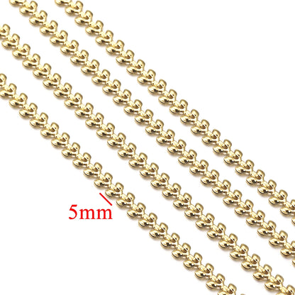 Gold Plated Stainless Steel Chain for DIY Jewelry Crafting Necklace Bracelet Anklet 1 Meter
