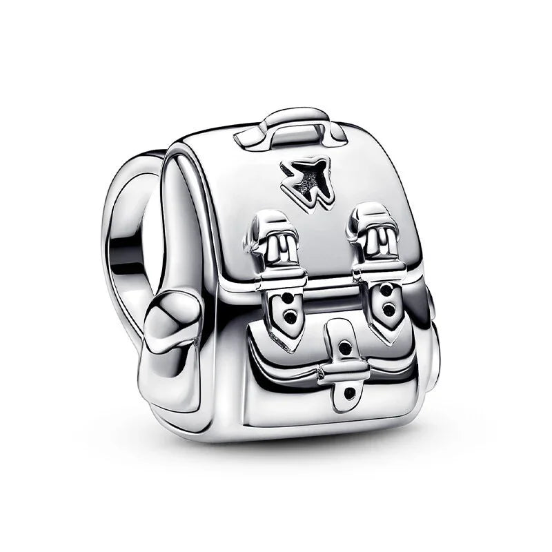 Original 925 Sterling Silver Zircon Beads Charms Set Crowns Robots Koalas Rose Castles Star Map for DIY Bracelet Necklace Women Gift