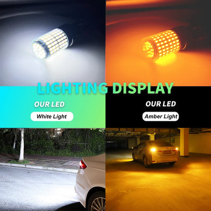 CanBus 144SMD LED Turn Signal Bulbs 1156 T20 2 Pack
