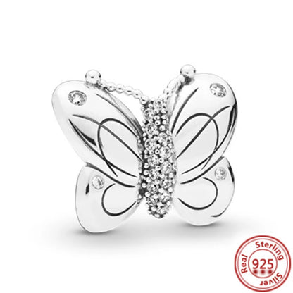 Cute Animal Family Charm Beads for DIY Silver Bracelet Jewelry Making Y296