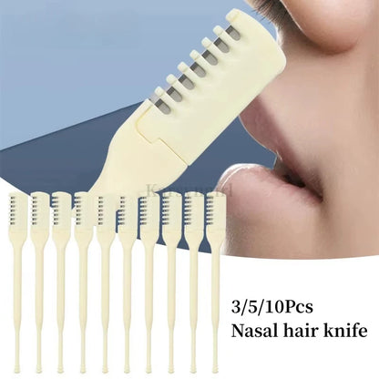 10PCS Precision Nose Hair Scissors - Ultra Thin Ergonomic Travel Friendly Grooming Tool