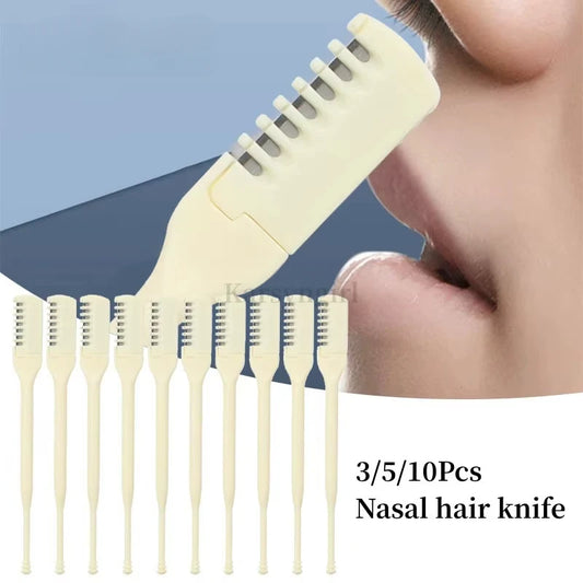 10PCS Precision Nose Hair Scissors - Ultra Thin Ergonomic Travel Friendly Grooming Tool