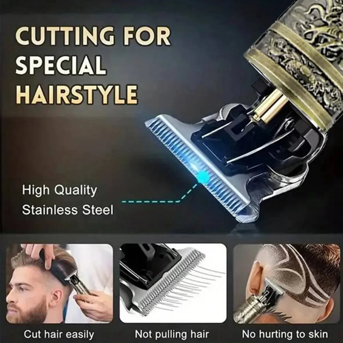 T9 LCD Electric Hair Clipper Rechargeable Trimmer for Men