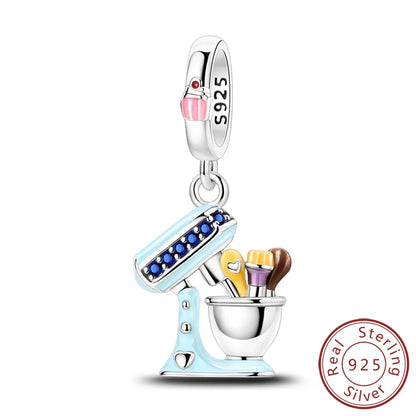 Sterling Silver Charms Set for DIY Pendant Bracelets Creative Jewelry Collection KSC330