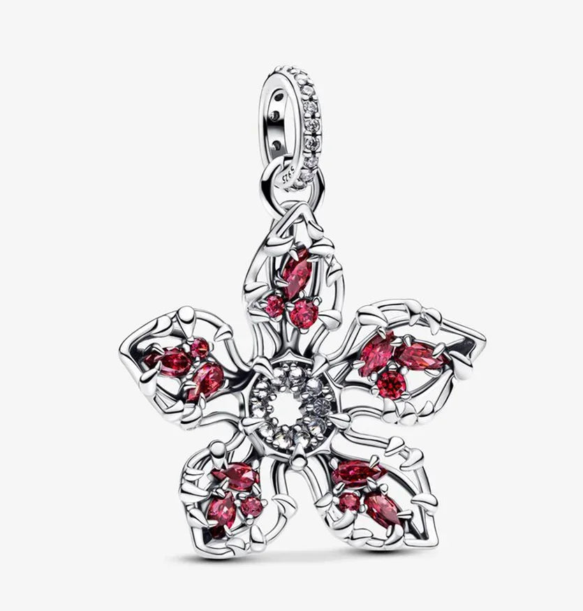 925 Sterling Silver Red Love Bunny Dog Skull Ladybug Flower Zircon Beads Charms for DIY Women Bracelet Necklace Gift