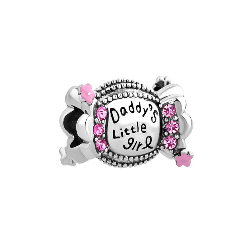 Spring Butterfly Heart Enamel Flower Charm Bead for Bracelets and Necklaces