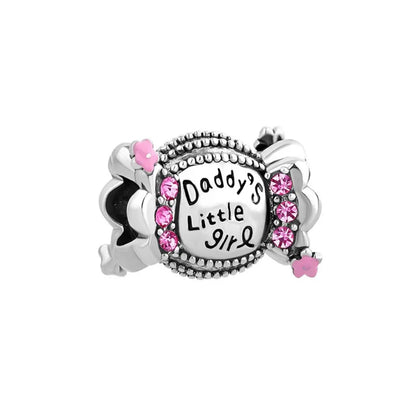 Spring Butterfly Heart Enamel Flower Charm Bead for Bracelets and Necklaces