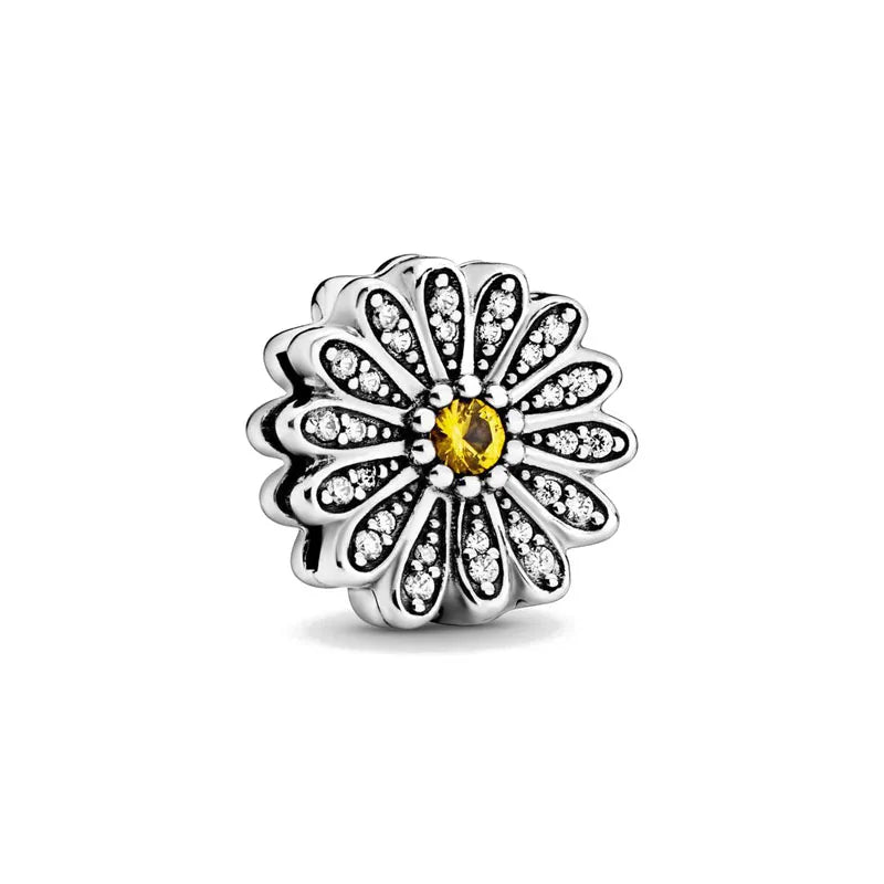 Reflection Charm Clip Sunflower Heart Star Clover DIY Bead for 925 Silver Bracelet Necklace Jewelry Accessories for Women