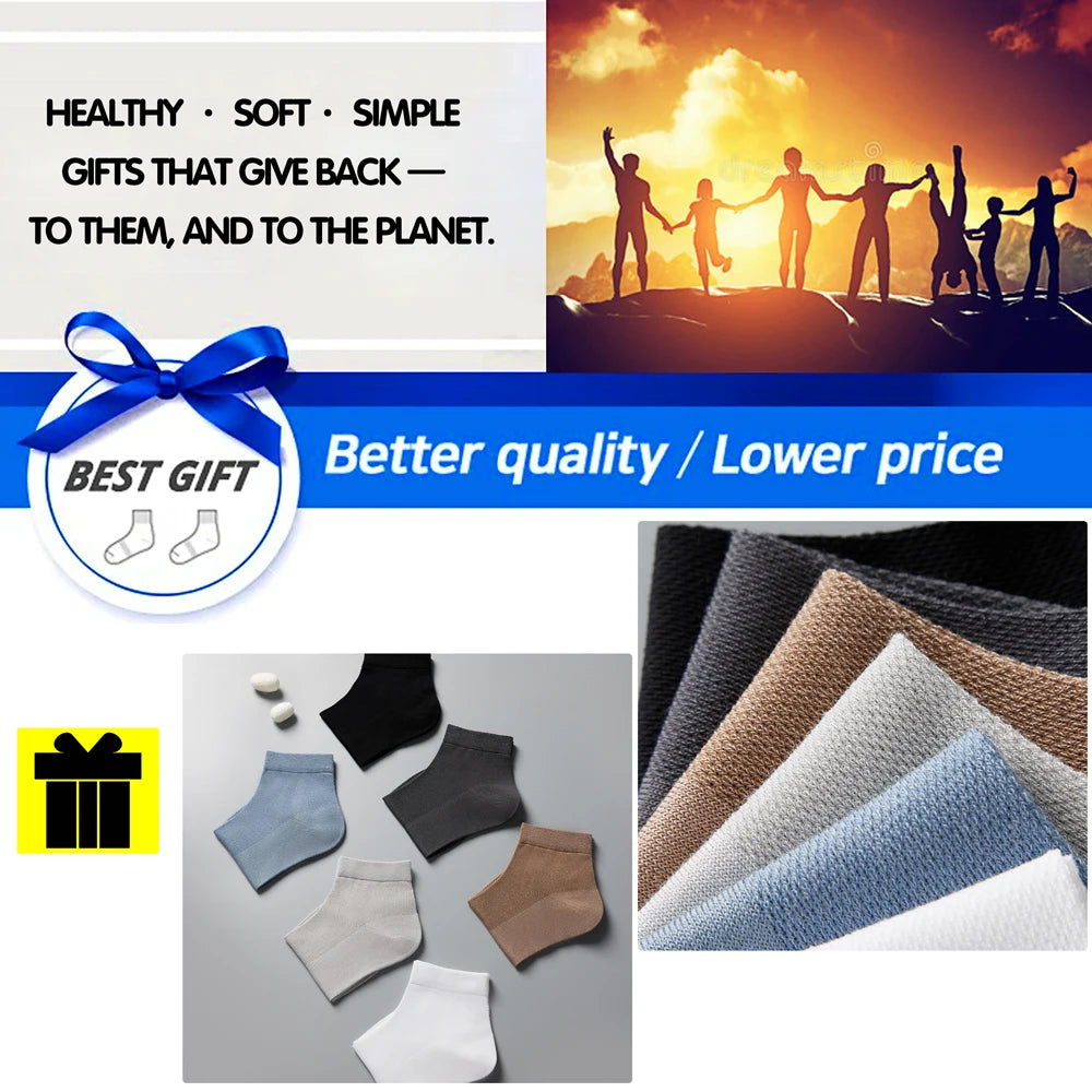 Mens Mulberry Silk Modal Mid Calf Breathable Thin Socks