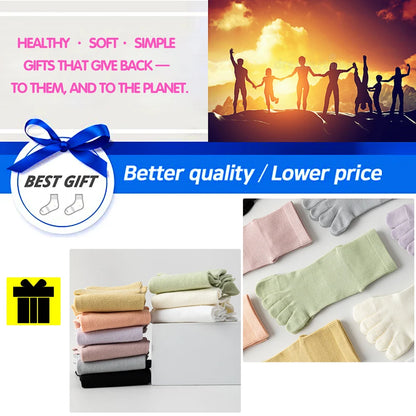 3 Pairs Womens Toe Separator Socks Cotton Antibacterial
