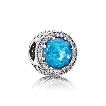 European Zircon Charm Beads 925 Silver Pendant Necklace for Women Gift P086-hulan