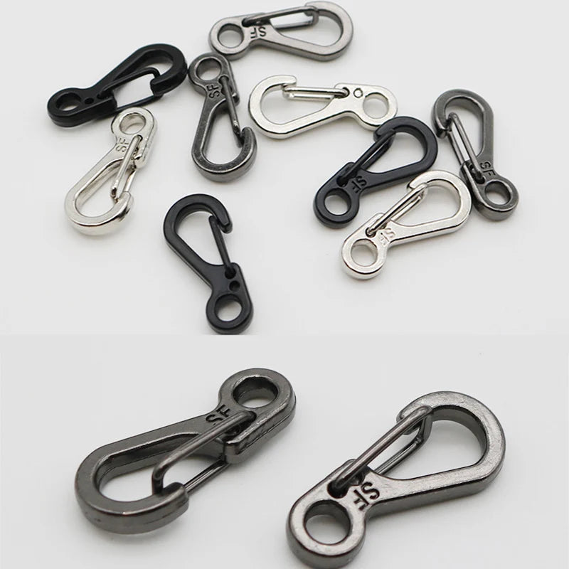 10Pcs Lot Mini Carabiner Keychain EDC Camping Survival Gear