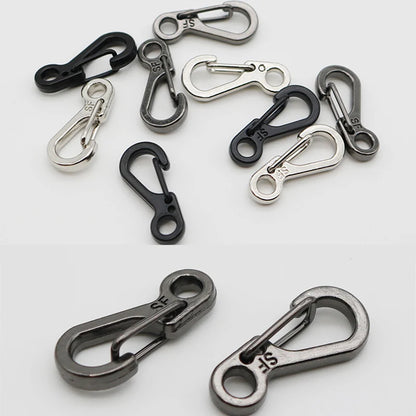 10Pcs Lot Mini Carabiner Keychain EDC Camping Survival Gear