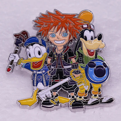 Disney Kingdom Hearts Animal Metal Lapel Pins for Backpacks and Fashion Accessories