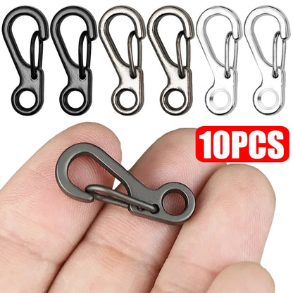 10Pcs Mini SF Spring Backpack Clasps Carabiners EDC Gear