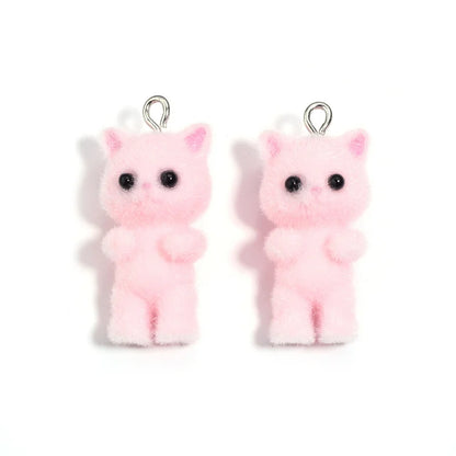 Charming Resin Cat Pendant Set for DIY Jewelry Creations