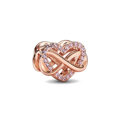 Rose Gold Butterfly Lock Key Charms Beads for DIY Jewelry Making F706