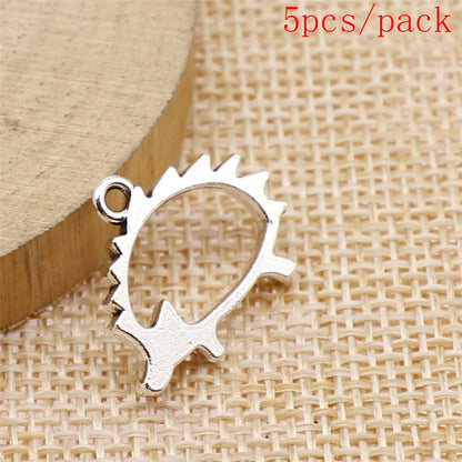 Vintage 3D Hedgehog Charms for DIY Jewelry Making and Gifts