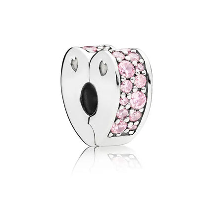 Spring Butterfly Heart Enamel Flower Charm Bead for Bracelets and Necklaces